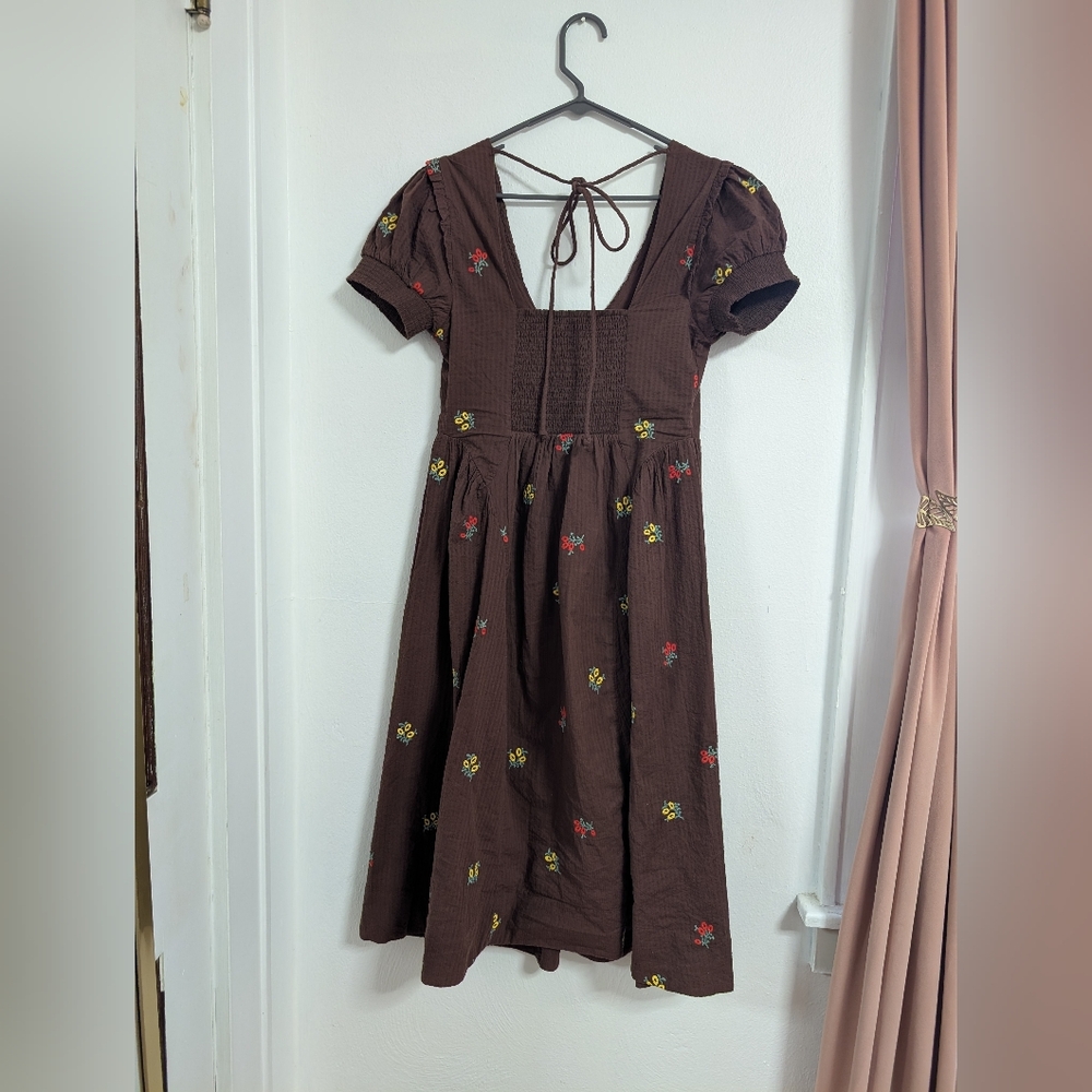 Free People Brown Floral Midi Dress - Picture 3 of 4
